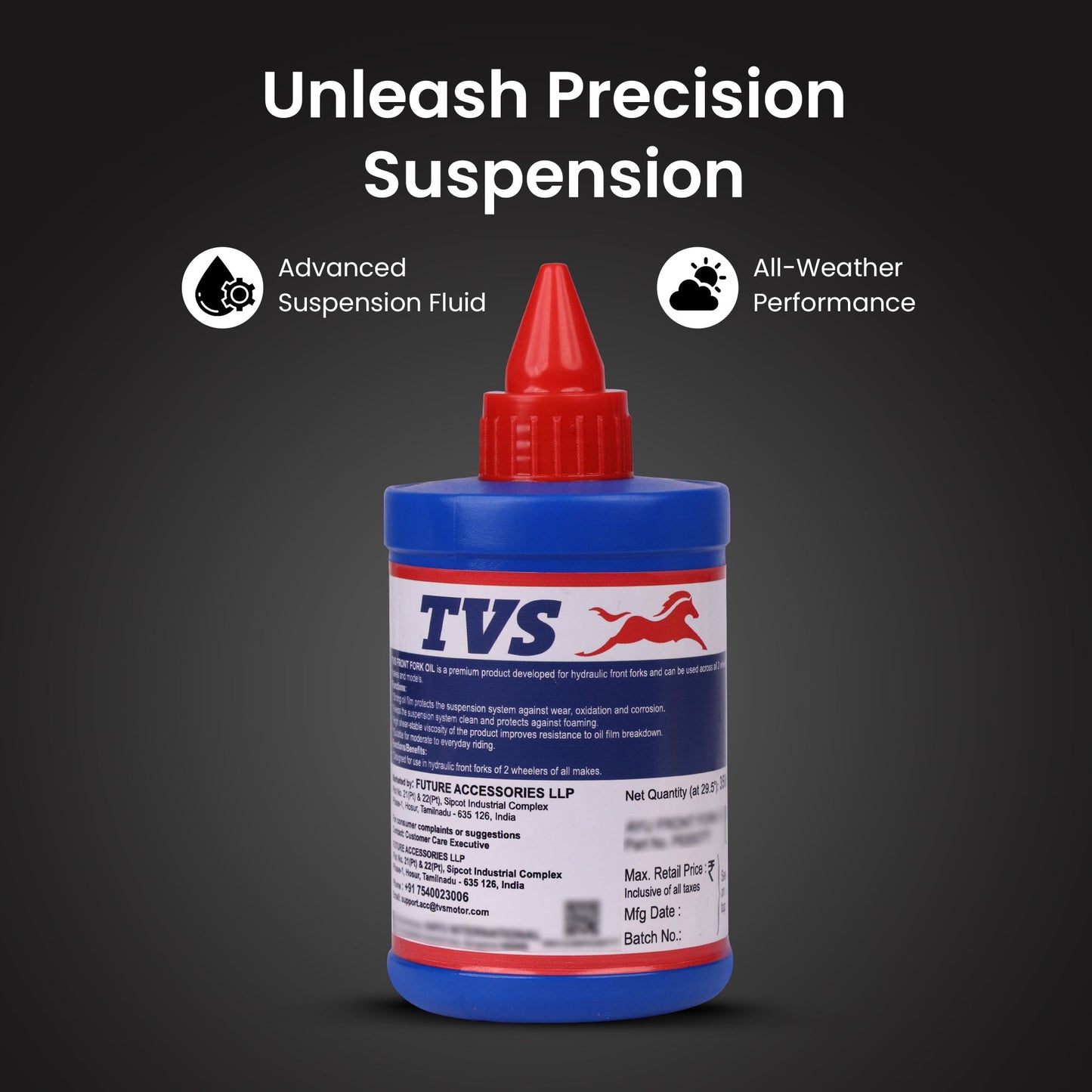 TVS Front Fork Oil 350ml Premium Fork Oil for Motorcycles