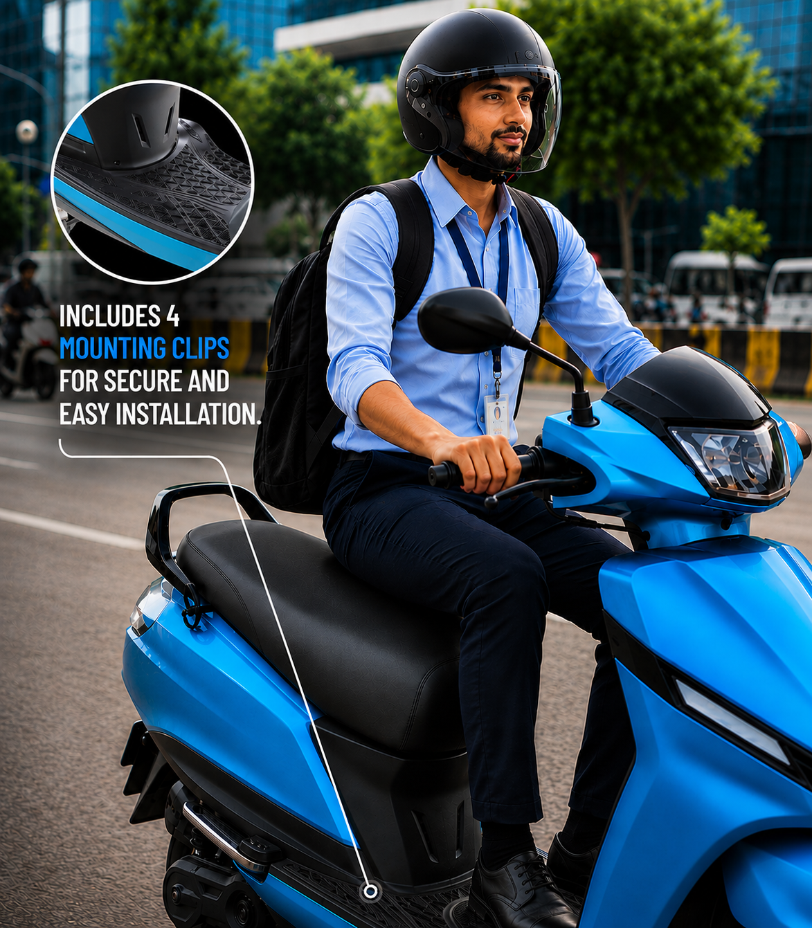 TVS New Jupiter 110 Floormat | Color: Black