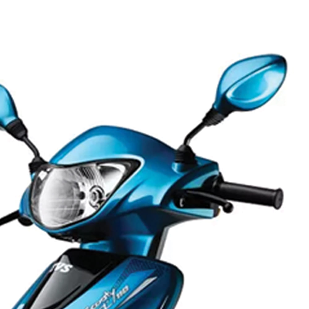 TVS Zest Matte Turquoise Blue Mirror Set | Stylish & Functional