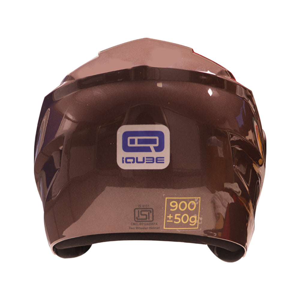TVS iQube Half Face Helmet Copper/Bronze - Stylish for Riders
