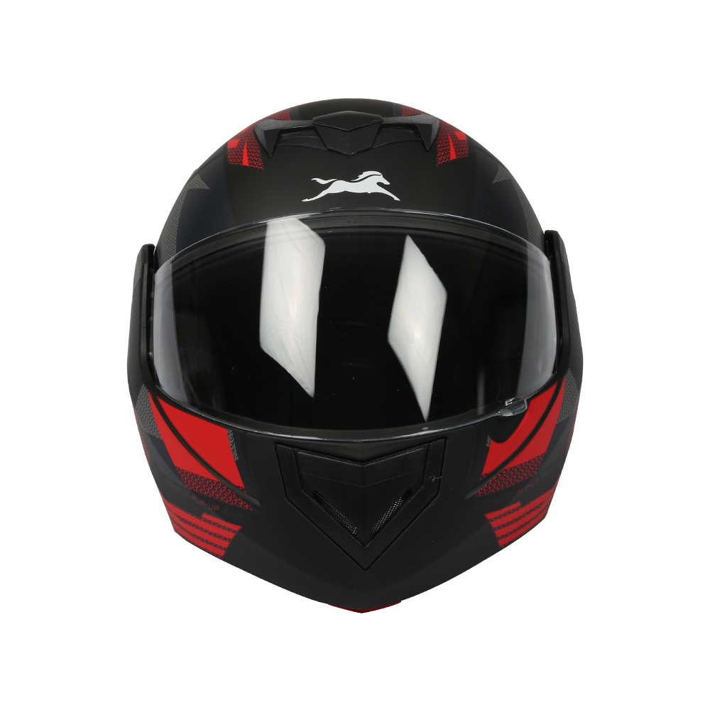 TVS Helmet Full Face Black/Red Dual Colour, Strong and Safe