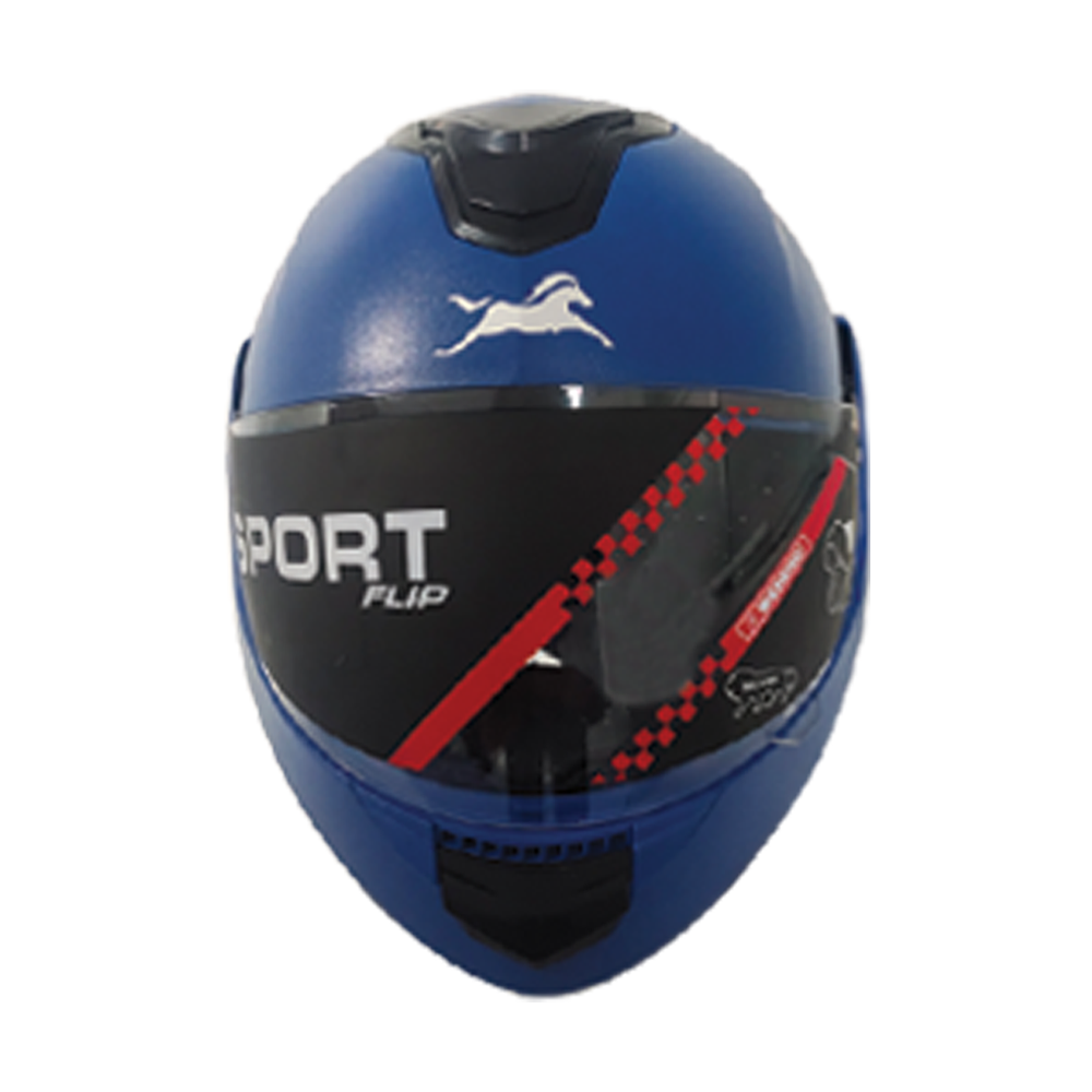 Full-Face Flip Helmet Blue Sleek and Stylish Protection