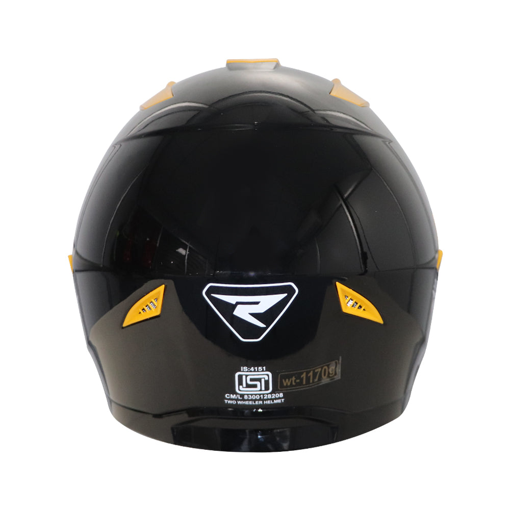 TVS Raider Edition Full Face Helmet | ISI Certified Color; Black & Yellow