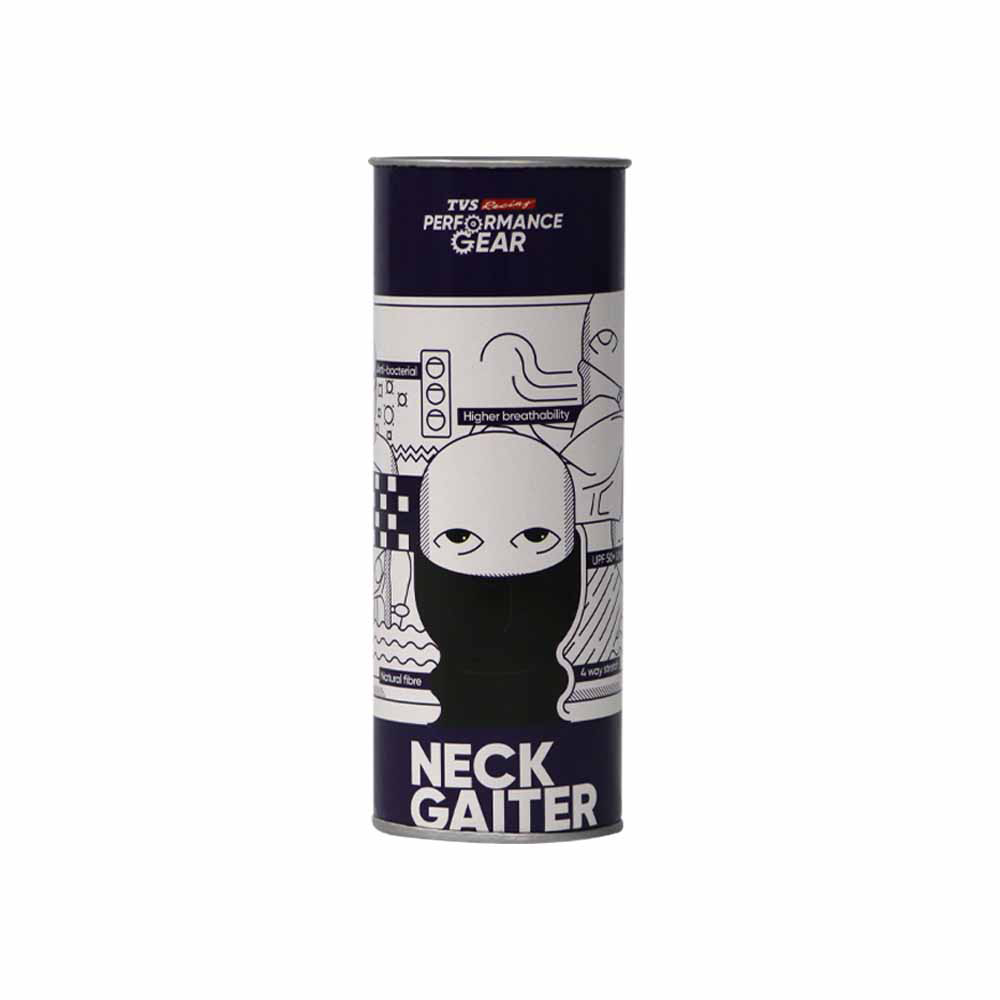 grey  TVS Racing Neck Gaiter - Ultimate Protection and Comfort for All Weather Conditions