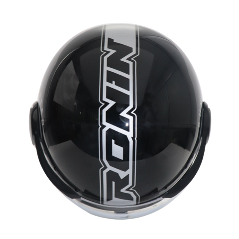 TVS RONIN Half Face Black Helmet - ISI Certified