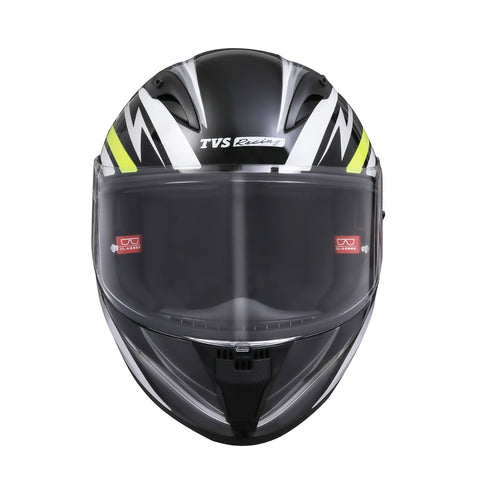 TVS Racing Dual Visor Helmet for Men – Anti-Fog Pin-Lock, Aerodynamic Design & DOT/ISI/ECE Certified – Premium Full Face Helmet For Men