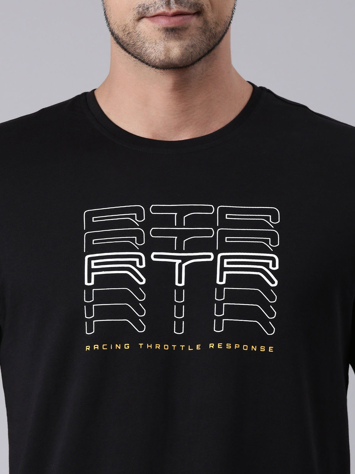  TVS Racing Arsenal Black RTR Crew neck T Shirt
