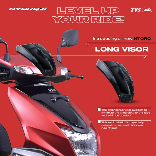 TVS Ntorq 125 Long Visor - Stylish Protection for Your Ride