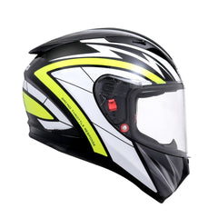 TVS Racing Dual Visor Helmet for Men – Anti-Fog Pin-Lock, Aerodynamic Design & DOT/ISI/ECE Certified – Premium Full Face Helmet For Men