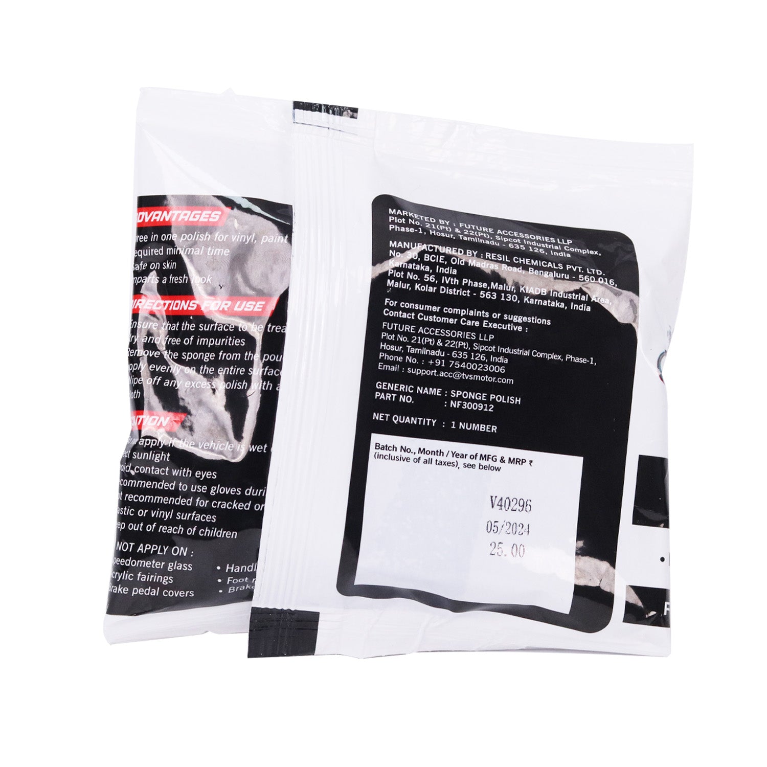  TVS Sponge Polish - 3 in 1 Polish for Vinyl, Paint & Rubber