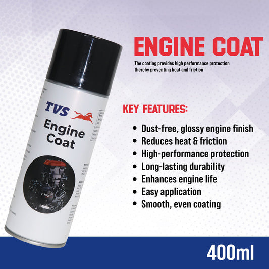 TVS Engine Coat VST 400ml. Protect Your Bike Engine with a Glossy Finish