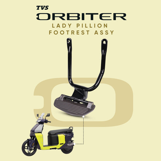 TVS Orbiter Lady Pillion Footrest Kit Assembly - Comfortable Footrest