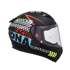 TVS Racing Dual Visor Helmet for Men – Anti-Fog Pin-Lock, Aerodynamic Design & DOT/ISI/ECE Certified – Premium Full Face Helmet For Men
