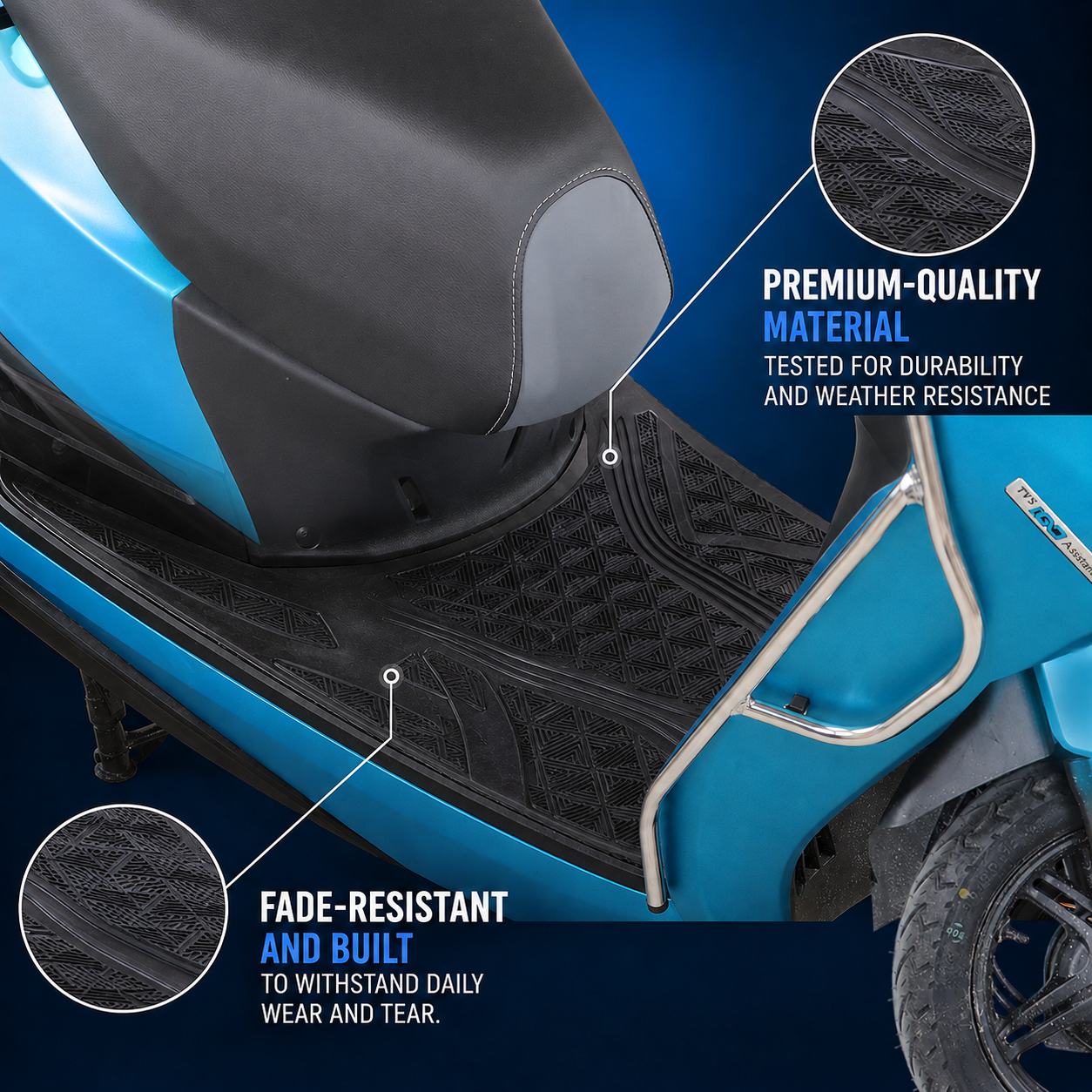 TVS New Jupiter 110 Floormat | Color: Black
