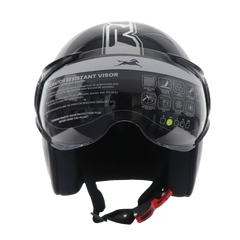 TVS RONIN Half Face Black Helmet - ISI Certified