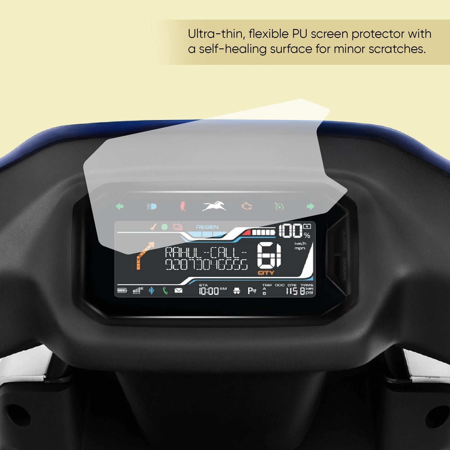 TVS Orbiter Pro Shield - HD Transparent Display Screen Guard for Protection
