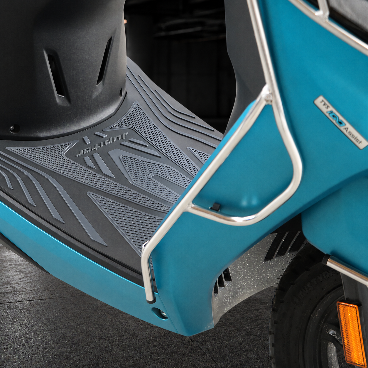 TVS Floor Mat Black & Grey - New Jupiter 110
