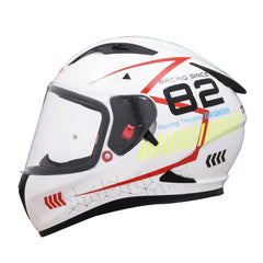 TVS Racing Dual Visor Helmet for Men – Anti-Fog Pin-Lock, Aerodynamic Design & DOT/ISI/ECE Certified – Premium Full Face Helmet For Men