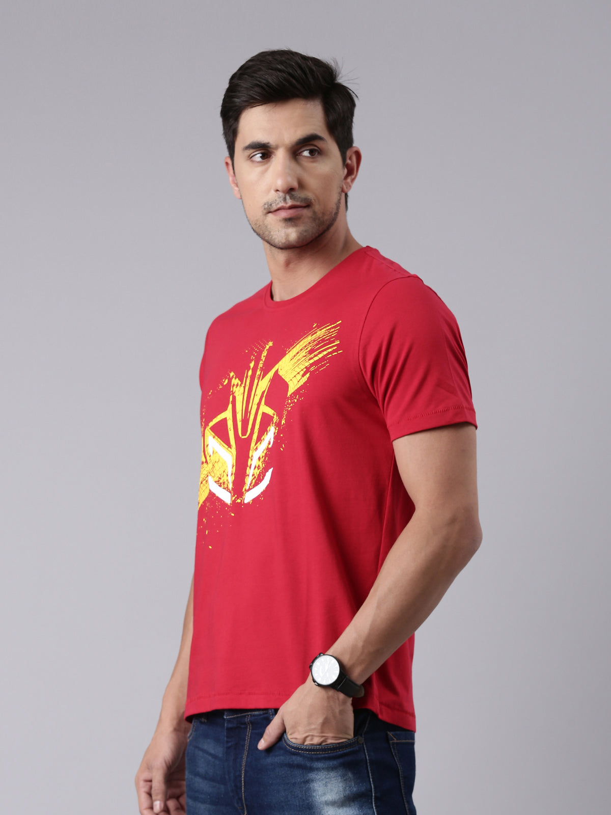  TVS Racing Red Cyborg Crew neck T Shirt