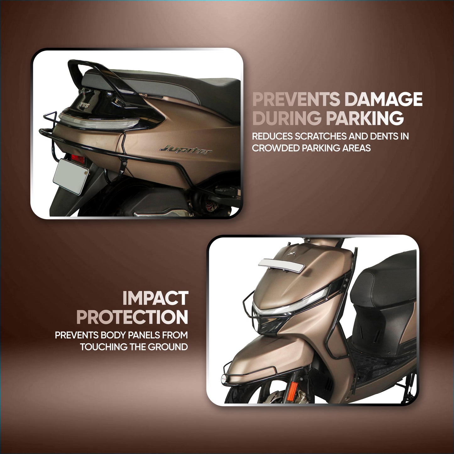 TVS Kit Scooter Guard for New Jupiter 110CC - Black