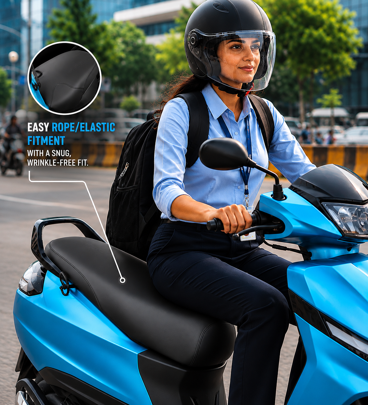 TVS Premium Black Eco Seat Cover for New Jupiter 110