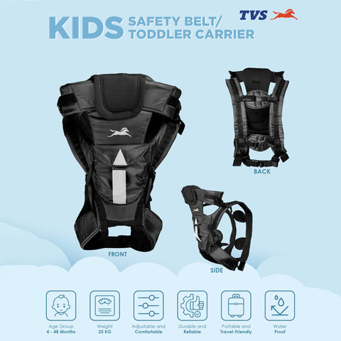 TVS Kids Safety Belt/Toddler Carrier-Black