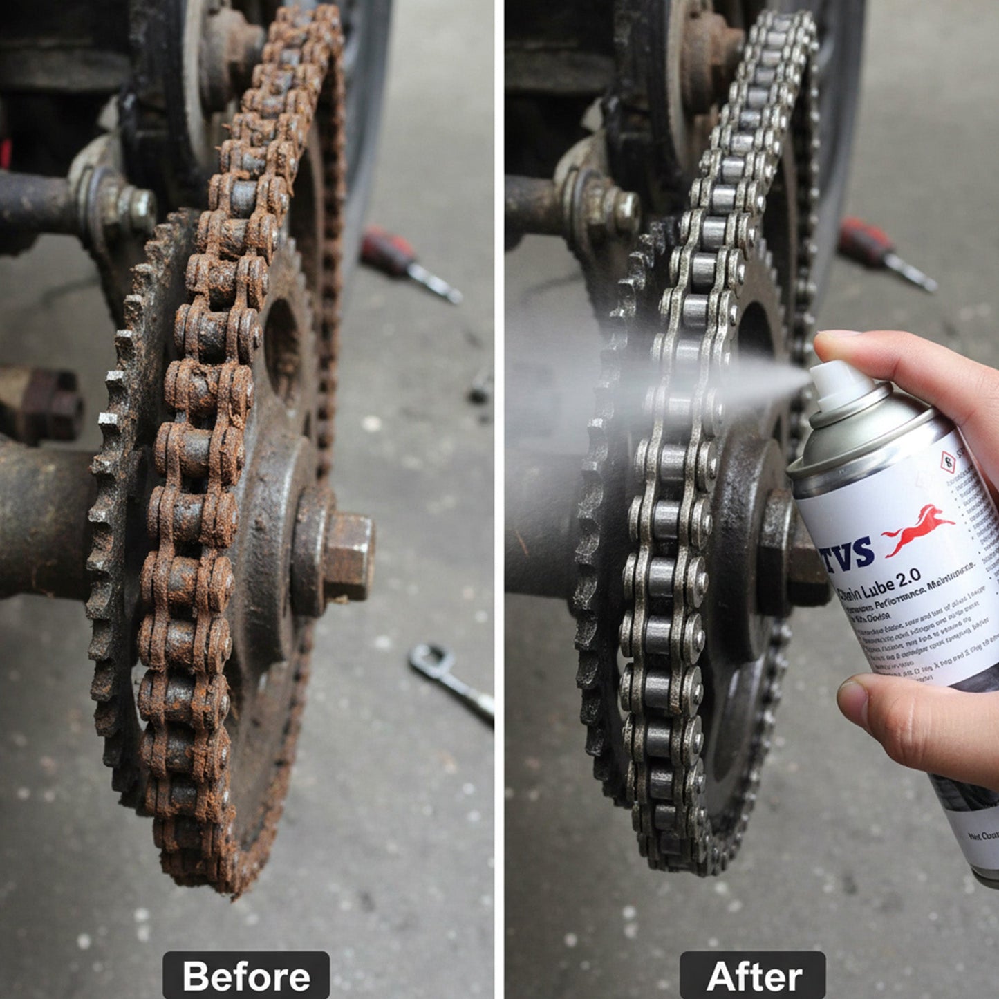 TVS Chain Lube 2.0 - 250Gm. | Precision Lubrication for Peak Chain Performance