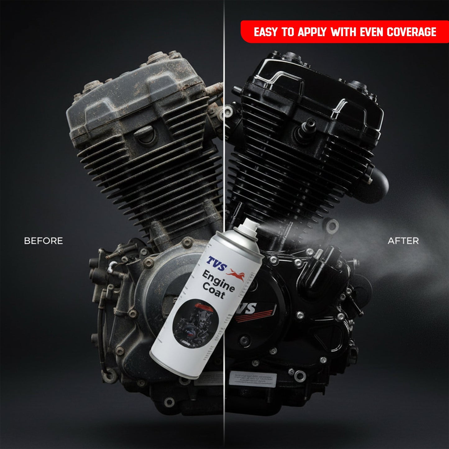 TVS Engine Coat VST 400ml. Protect Your Bike Engine with a Glossy Finish