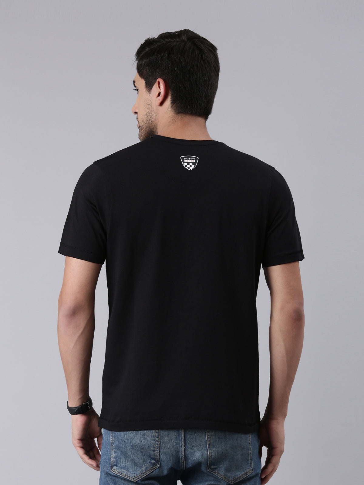  TVS Racing Arsenal Black RTR Crew neck T Shirt