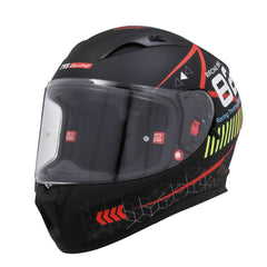 TVS Racing Dual Visor Helmet for Men – Anti-Fog Pin-Lock, Aerodynamic Design & DOT/ISI/ECE Certified – Premium Full Face Helmet For Men