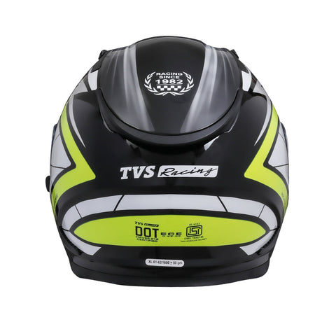 TVS Racing Dual Visor Helmet for Men – Anti-Fog Pin-Lock, Aerodynamic Design & DOT/ISI/ECE Certified – Premium Full Face Helmet For Men