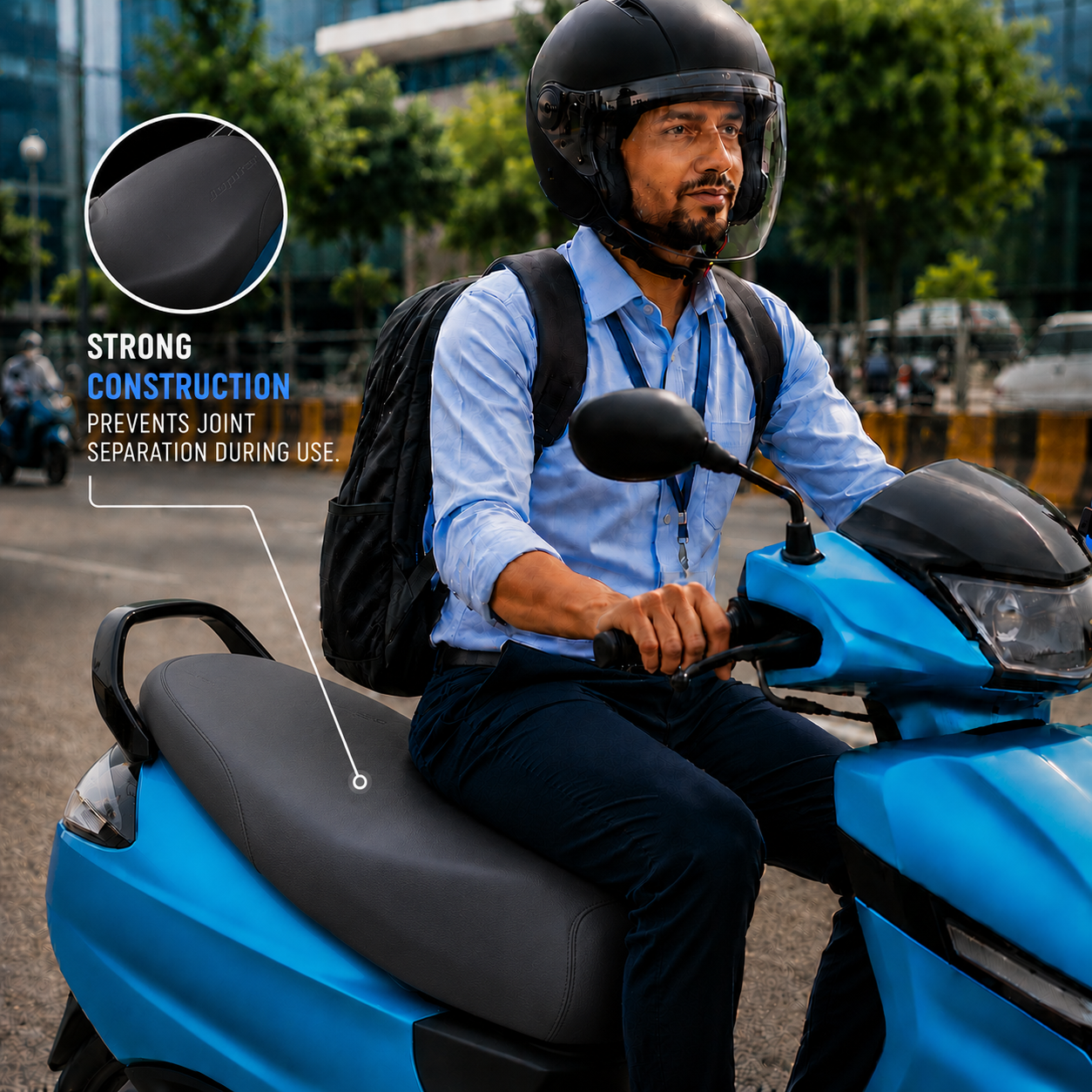 TVS Premium Black Eco Seat Cover for New Jupiter 110