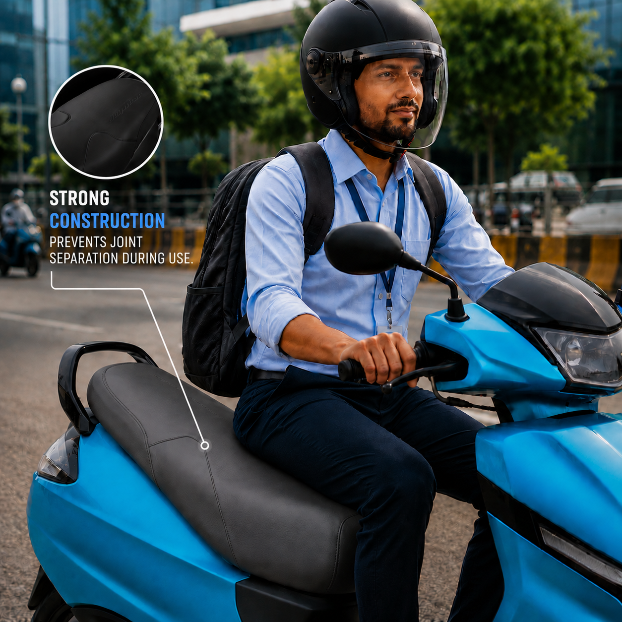 TVS Premium Black Seat Cover for New Jupiter 110