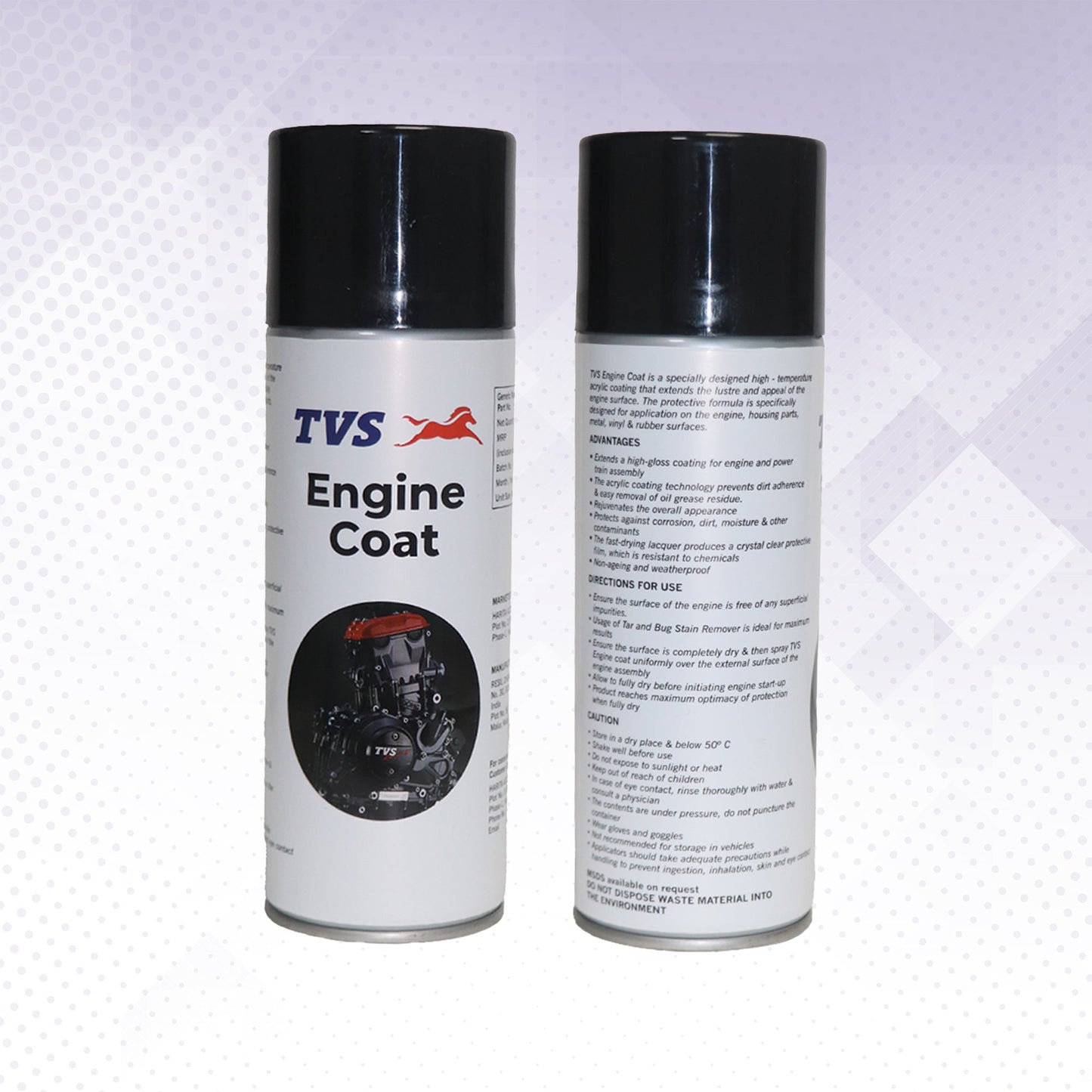 TVS Engine Coat VST 400ml. Protect Your Bike Engine with a Glossy Finish