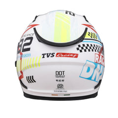TVS Racing Dual Visor Helmet for Men – Anti-Fog Pin-Lock, Aerodynamic Design & DOT/ISI/ECE Certified – Premium Full Face Helmet For Men