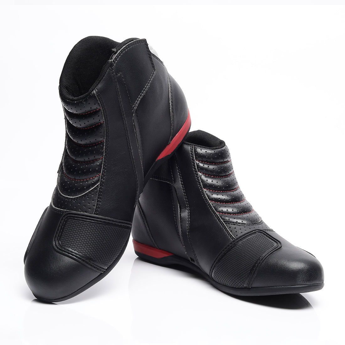  Ankle-Length Slip-On Riding Shoe Black  Sleek and Convenient