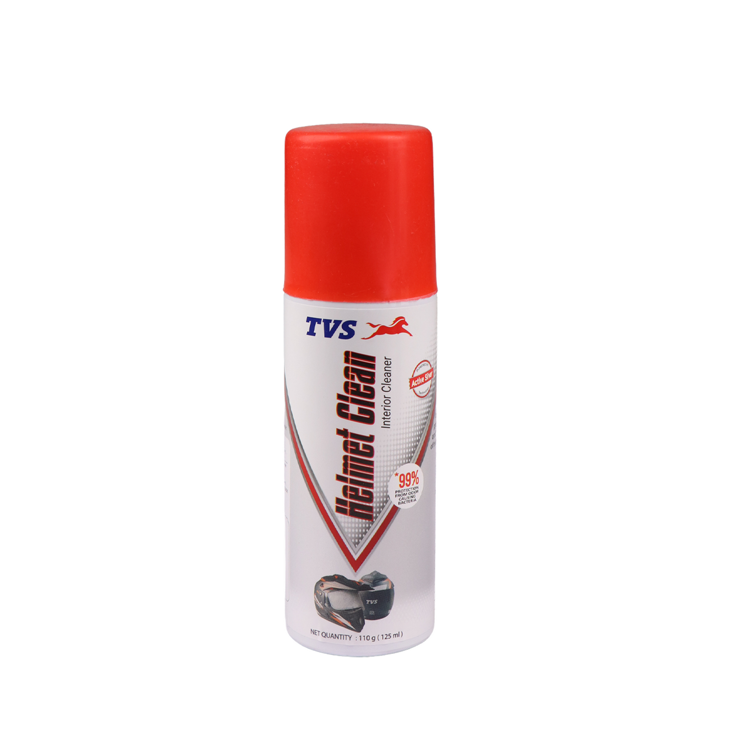 TVS Helmet Interior Cleaner 125 ml – Advanced Silver Protection for Odor-Free Freshness