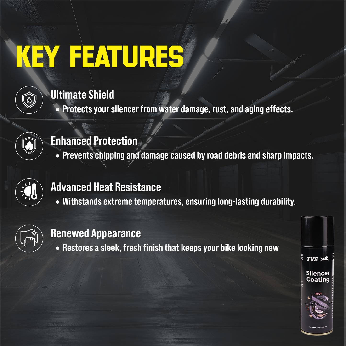 TVS Silencer Coating 250 ml. - Ultimate Protection and Heat Shield