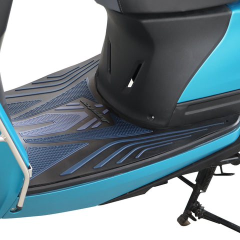 TVS Floor Mat for New Jupiter 110, Black and Blue