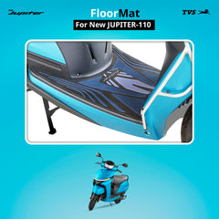 TVS Floor Mat for New Jupiter 110, Black and Blue