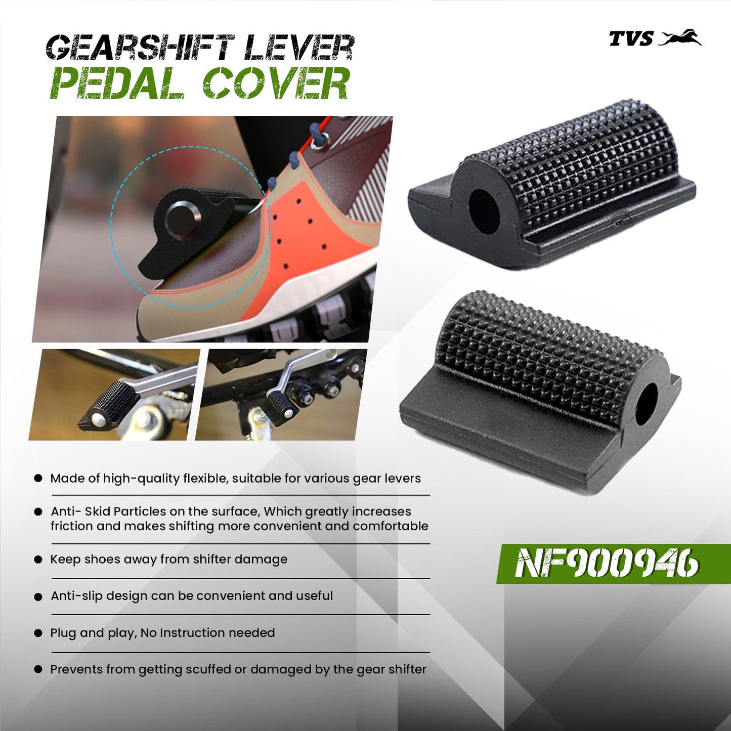 TVS Gear Shift Lever Pedal Cover - Durable and Slip-Resistant