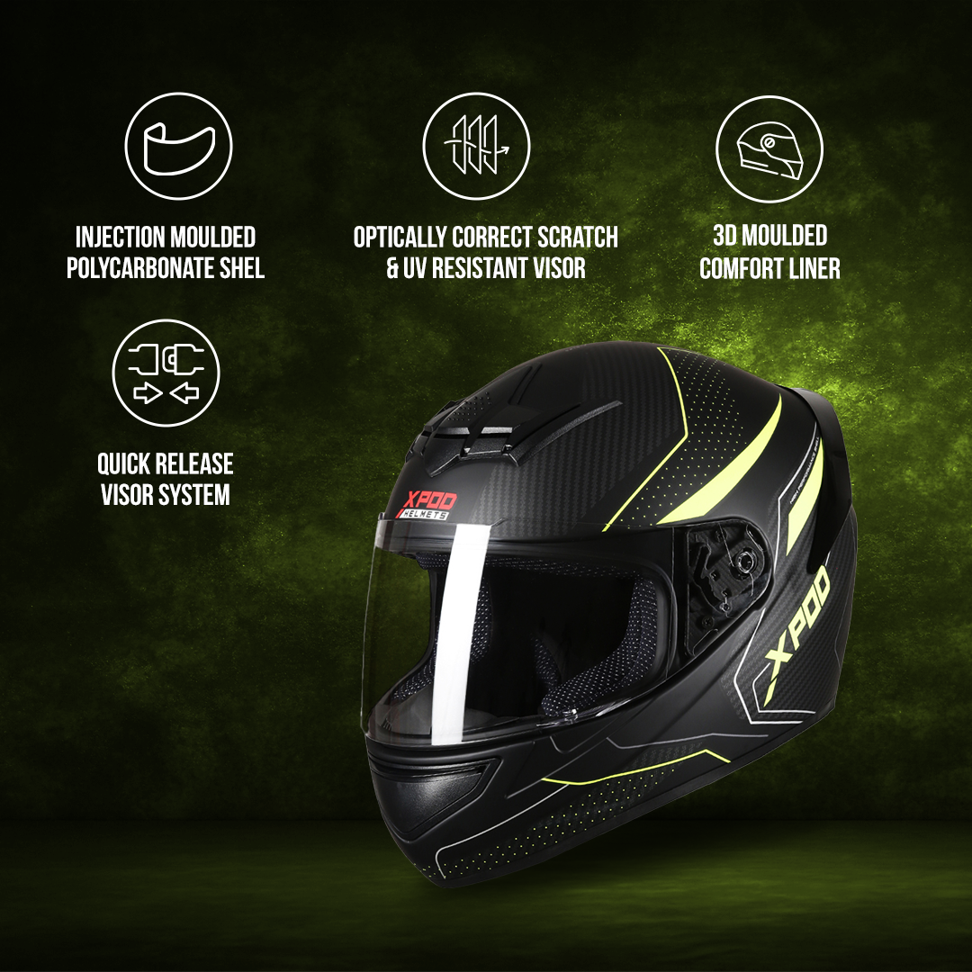  TVS XPOD Helmet - Stylish Full Face Protection