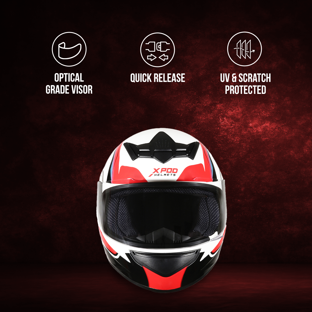  TVS XPOD Helmet - Stylish Full Face Protection