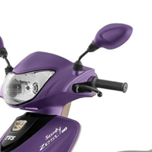 TVS Zest Matte Purple Mirror Set | Bold & Stylish