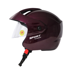 TVS Half Face Helmet Purple - Bold Color with Superior Protection