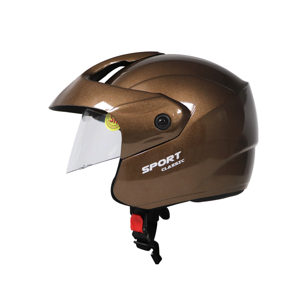  TVS Helmet Half Face Brown