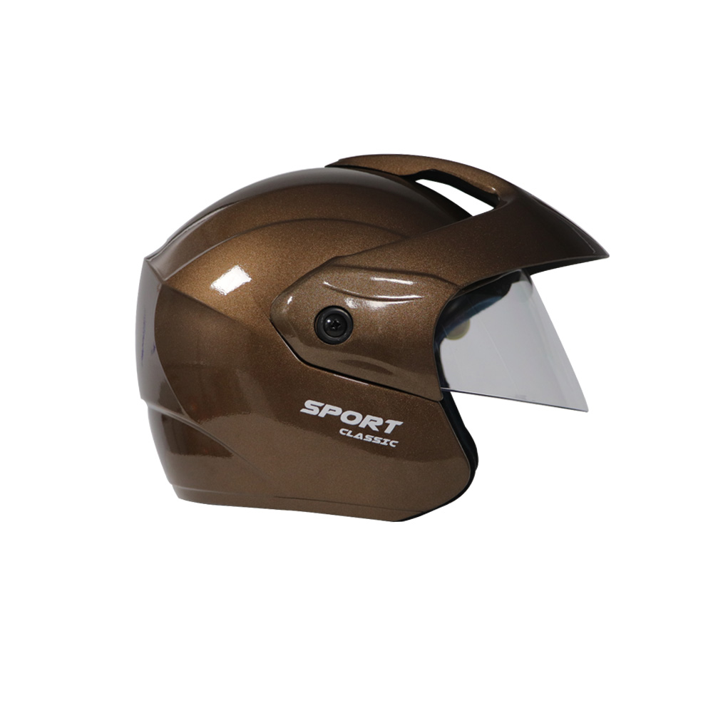  TVS Helmet Half Face Brown