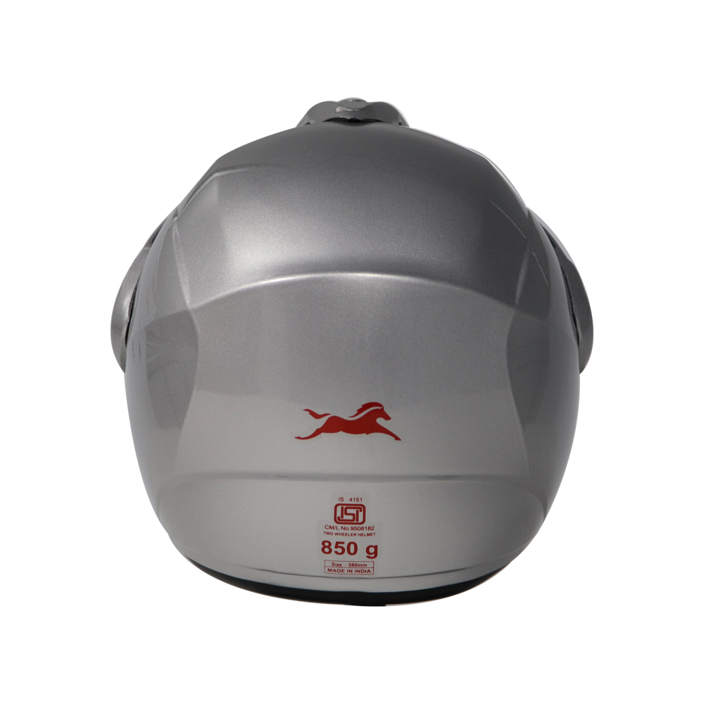  TVS Sport Classic Half Face Helmet, Color: Silver - ISI Certified