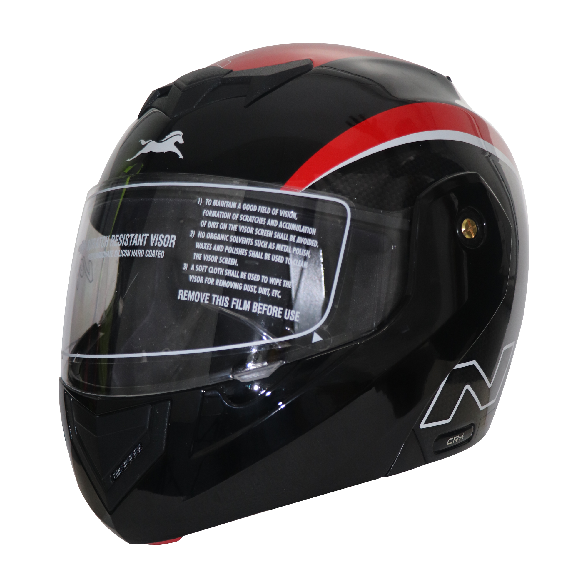  TVS Ntorq Edition Flip Up Helmet (Black Red)
