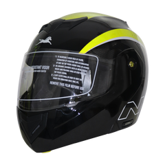 TVS Ntorq Flip-up Helmet, Color: Neon & Black - ISI Certified
